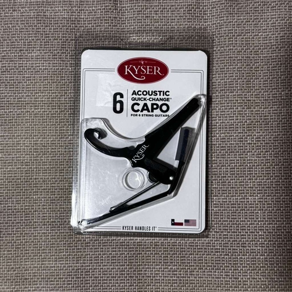 Kyser Quick-Change Acoustic Guitar Capo 6-String Aluminum Black New